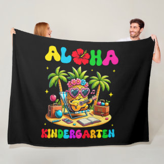 Aloha förskola Pineapple Hawaii tillbaka till skol Fleecefilt