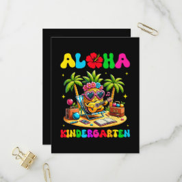 Aloha förskola Pineapple Hawaii tillbaka till skol Inbjudan Vykort