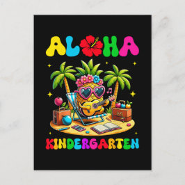 Aloha förskola Pineapple Hawaii tillbaka till skol Inbjudan Vykort