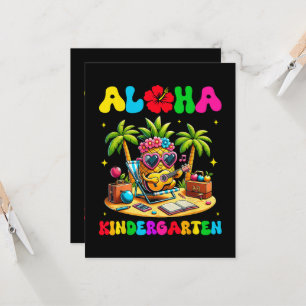 Aloha förskola Pineapple Hawaii Tillbaka till skol Inbjudningar
