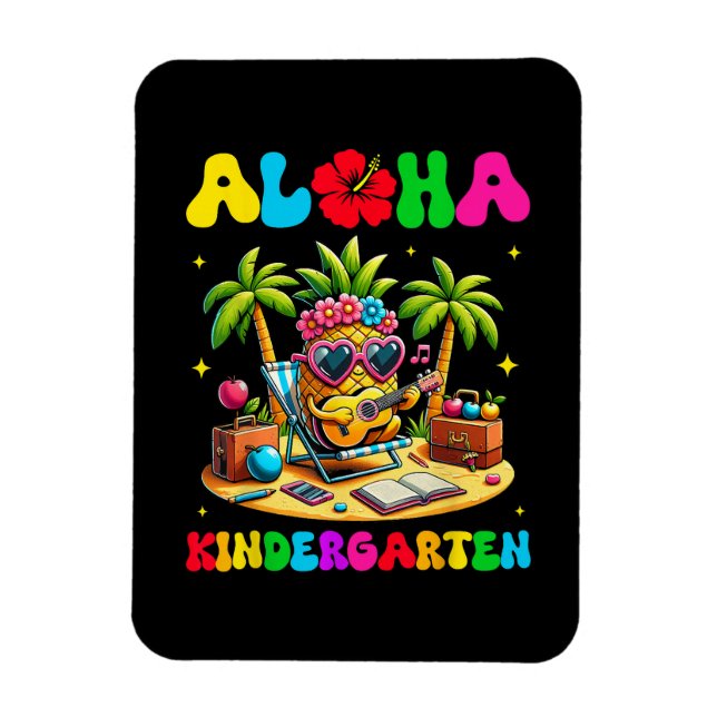 Aloha förskola Pineapple Hawaii tillbaka till skol Magnet (Vertikal)