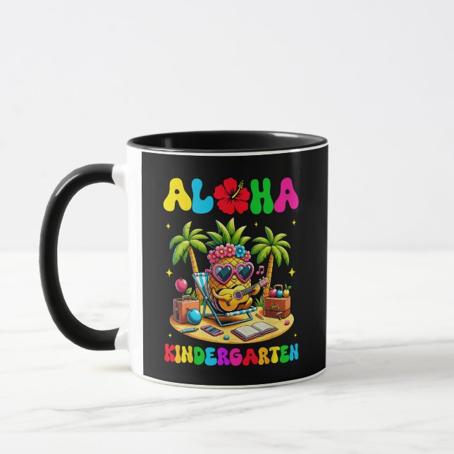Aloha förskola Pineapple Hawaii tillbaka till skol Mugg (Vänster)