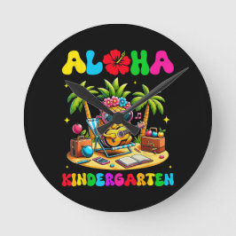 Aloha förskola Pineapple Hawaii tillbaka till skol Rund Klocka