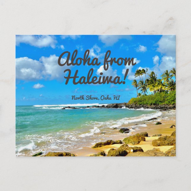 Aloha från Haleiwa Vykort (Framsida)