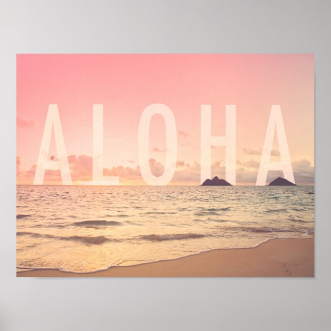 Aloha från Hawaii Art Print Poster (Framsidan)