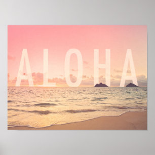 Aloha från Hawaii konsttryck Poster