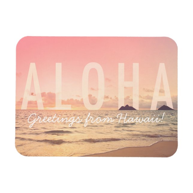 Aloha från Hawaii Magnet (Horisontell)