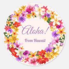 Aloha! Från Hawaii Runt Klistermärke