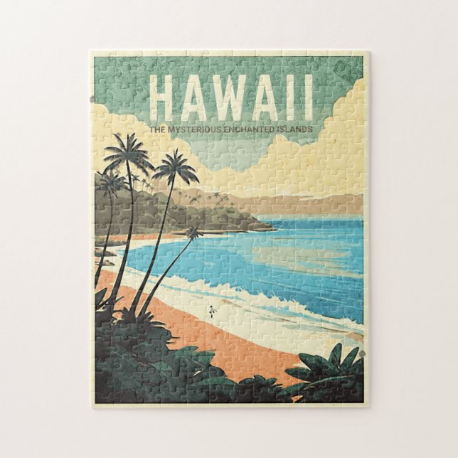Aloha från Hawaii Vintage resor Pussel (Vertikal)