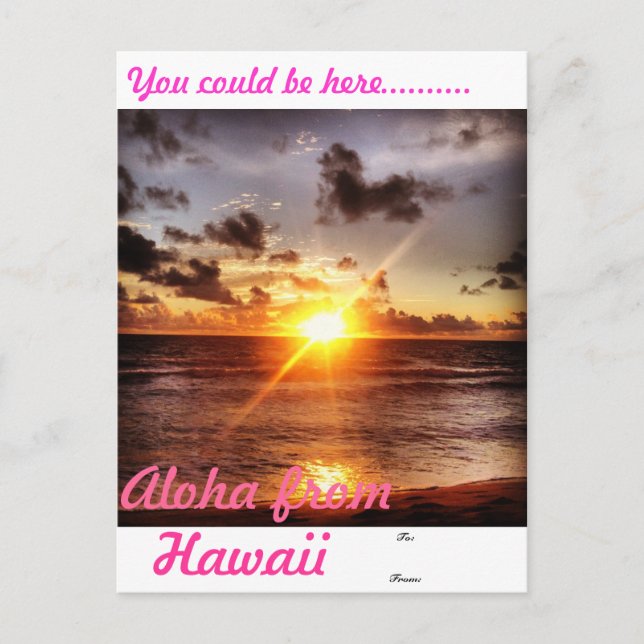 Aloha från Hawaii Vykort (Framsida)