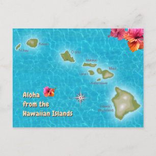 Aloha från Hawaiianska öarna Vykort