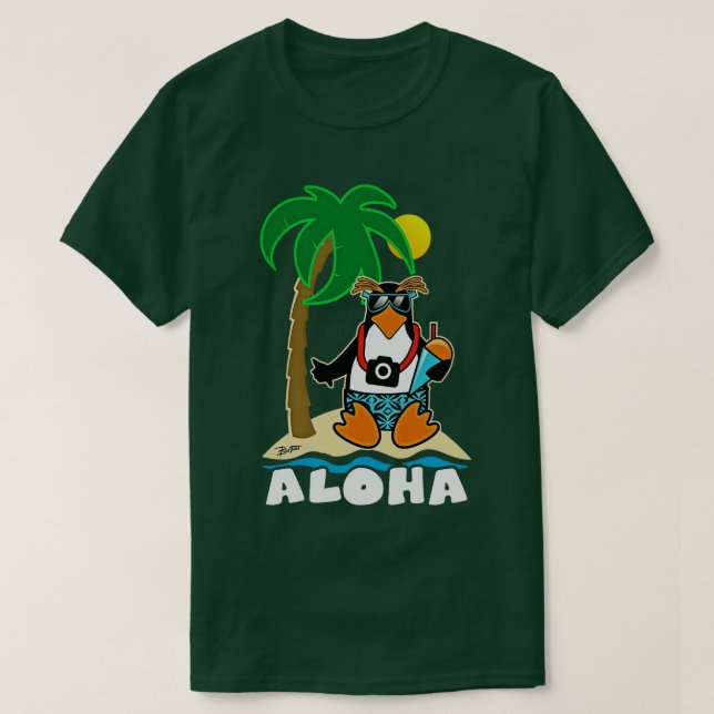Aloha från Hawaiianska Penguin T Shirt (Design framsida)