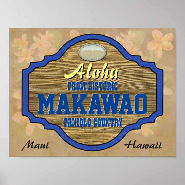 Aloha från Makawao, Hawaii Poster (Framsidan)