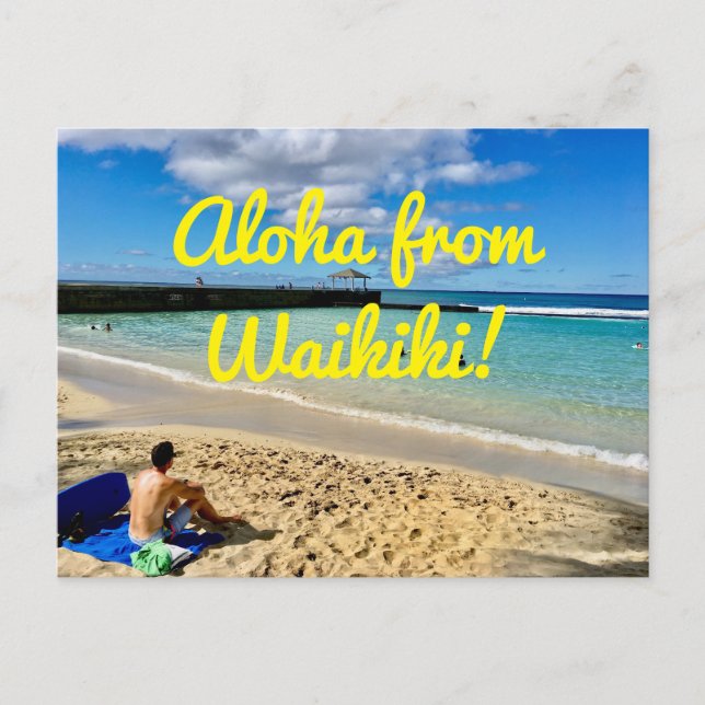 Aloha från Waikiki Vykort (Framsida)