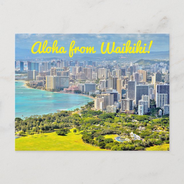 Aloha från Waikiki Vykort (Framsida)