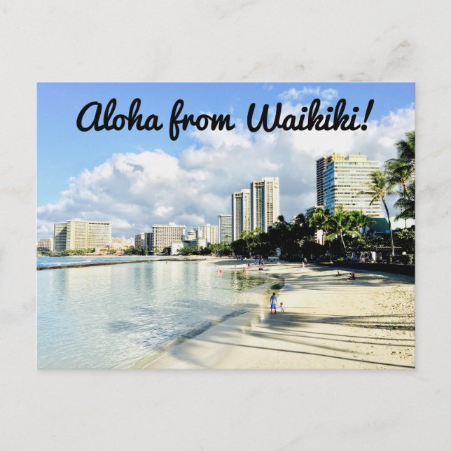 Aloha från Waikiki Vykort (Framsida)