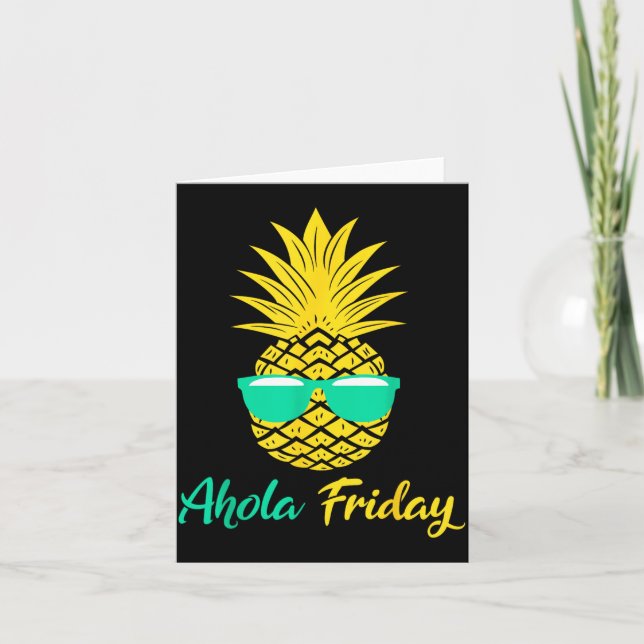 Aloha fredag Ananas Sommar Frukt Ananas Kort (Framsida)
