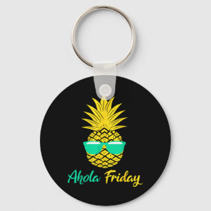 Aloha Fredag Ananas Sommar Frukt Ananas Nyckelring