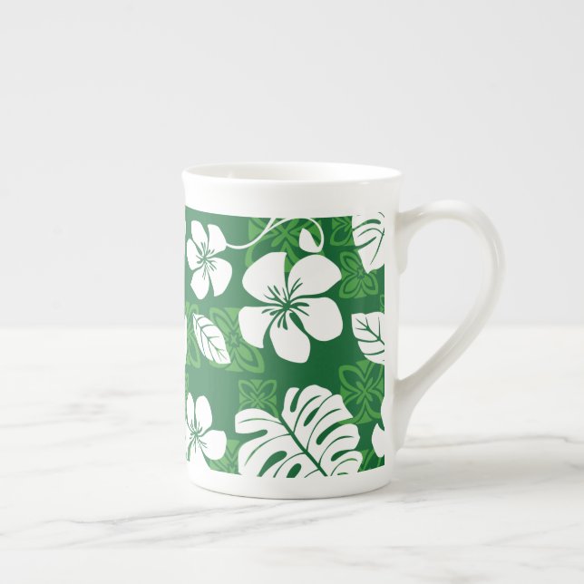 ALOHA FREDAG (GRÖNT) BONE CHINA MUGG BENPORSLIN MUGG (Höger)