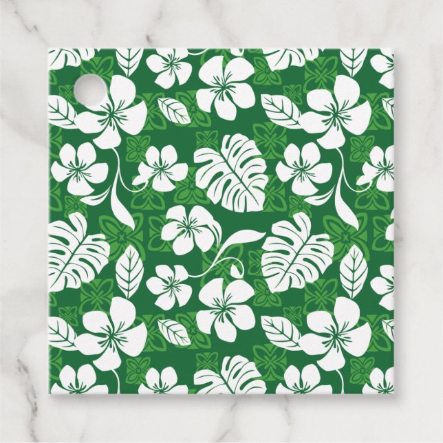 ALOHA FREDAG (GRÖNT) GÅVOR ETIKETTER (Framsida)