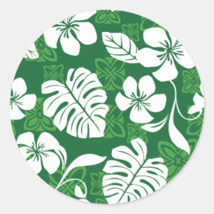 ALOHA FREDAG (GRÖNT) RUNT KLISTERMÄRKE