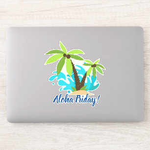 Aloha Fredag Handflatan Träd Klistermärken