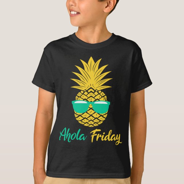 Aloha Fredag Pineapple-gåvor sommarfrukt, ananas T Shirt (Framsida)