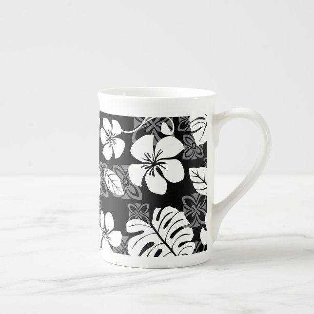 ALOHA FREDAG (SVART) BONE CHINA MUG BENPORSLIN MUGG (Höger)