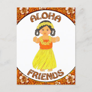 Aloha Friends bjudande vykort