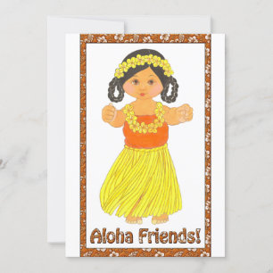 Aloha Friends Hawaiian Luau Inbjudan