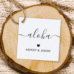Aloha Gift Märkre, Bröllop Tack Märkres, Kraft Gåvor Etiketter