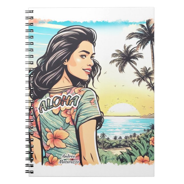Aloha Girl Anteckningsbok (Framsidan)
