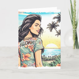 Aloha Girl Anteckningskort