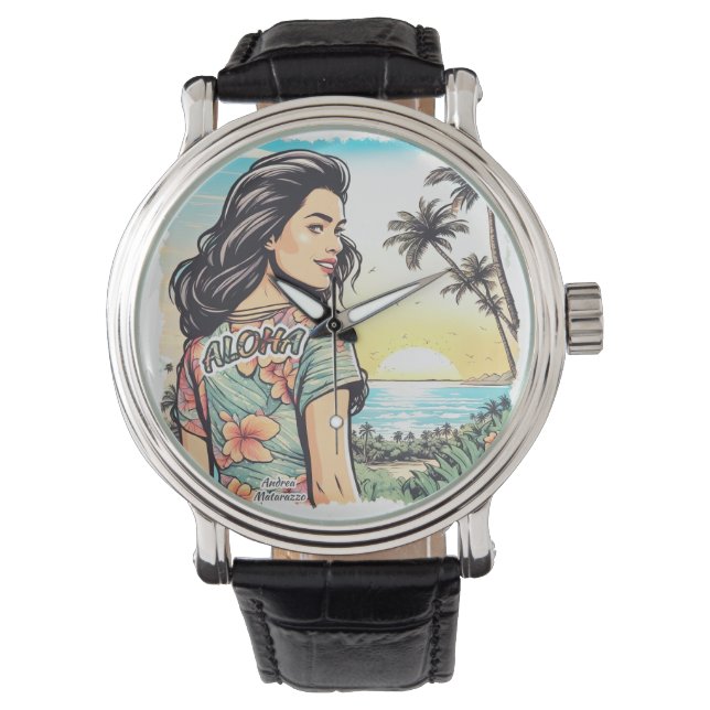 Aloha Girl Armbandsur (Framsida)