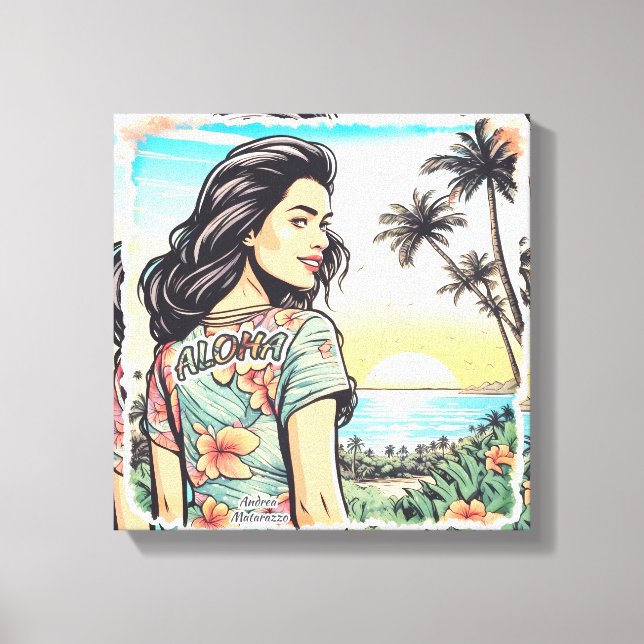 Aloha Girl Canvastryck (Framsida)