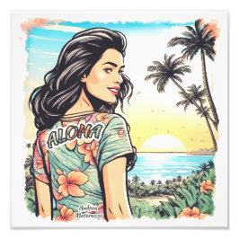 Aloha Girl Fototryck
