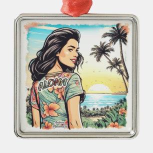 Aloha Girl Julgransprydnad Metall