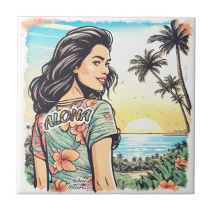 Aloha Girl Kakelplatta
