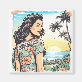 Aloha Girl Magnet