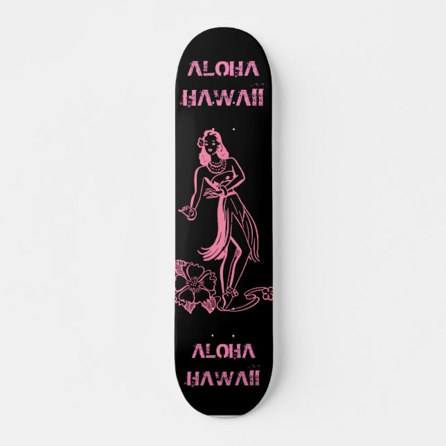 Aloha Girl Mini Skateboard Bräda 18,5 Cm (Framsida)