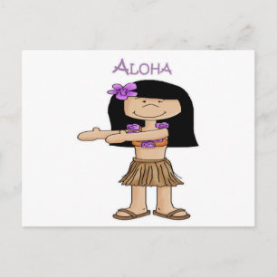 Aloha Girl Vykort