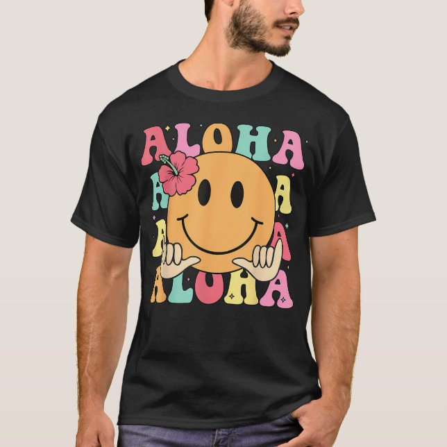 Aloha Glad Ansikte T Shirt (Framsida)