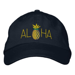 Aloha grafisk ananasbroderi på broderad keps