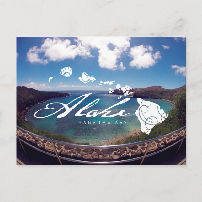 Aloha Hanauma Bay Hawaii-öarna Vykort (Framsida)