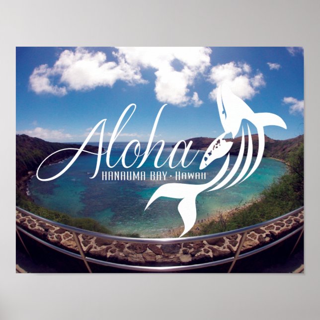 Aloha Hanauma Bay Hawaii Poster (Framsidan)