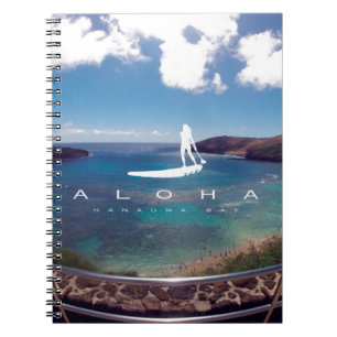 Aloha Hanauma fjärdHawaii surfa Anteckningsbok