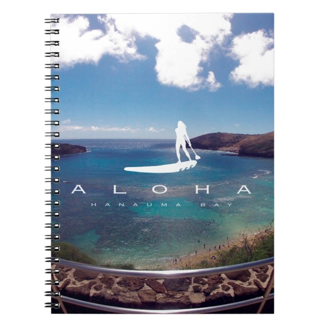 Aloha Hanauma fjärdHawaii surfa Anteckningsbok (Framsidan)