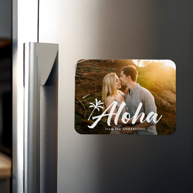 Aloha Handflatan Träd Helgdag Photo Magnet (Skapare uppladdad)