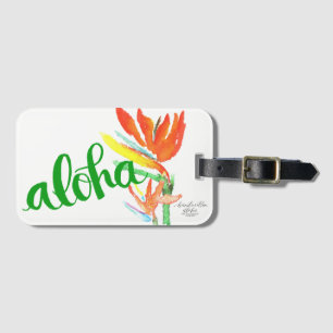Aloha hänger lös fågeln av paradisbagage/märkre - bagagebricka