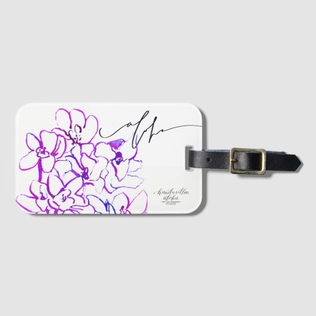 Aloha hänger lös Orchidbagage/märkren Bagagebricka (Framsida horisontal)